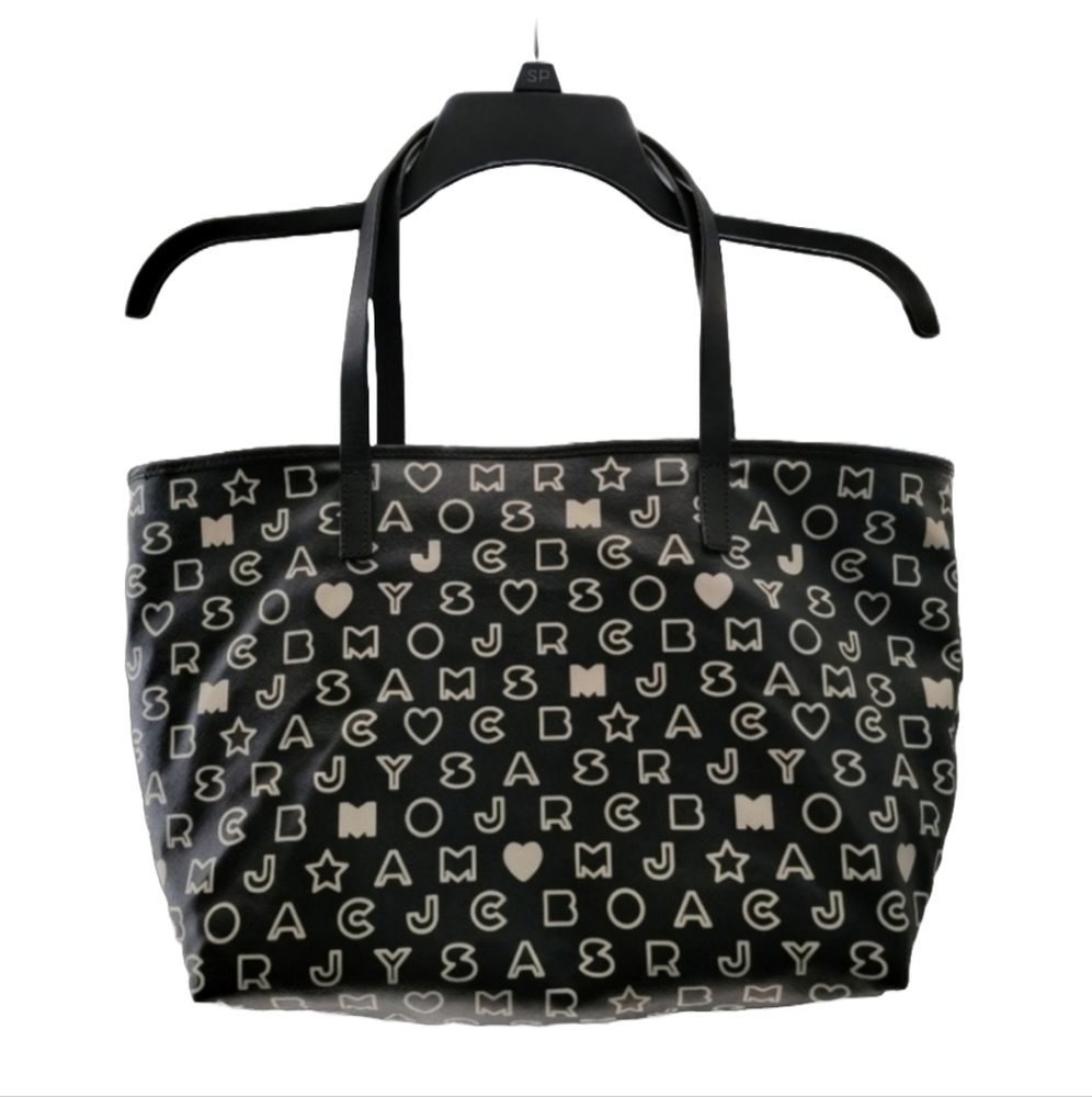 Marc by Marc Jacobs monogrammed PVC leather strap tote bag